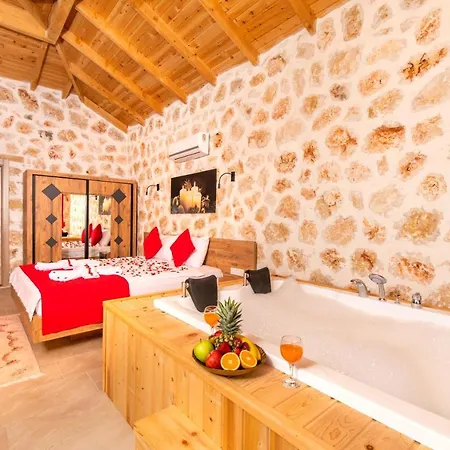 Havuzu Disaridan Goeruenmeyen Jakuzili Oezel Havuzlu Lueks Villa Kalkan