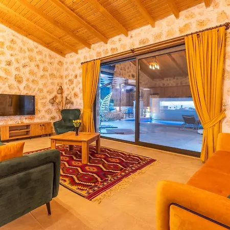 Villa Havuzu Disaridan Goeruenmeyen Jakuzili Oezel Havuzlu Lueks Kalkan