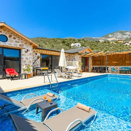 Havuzu Disaridan Goeruenmeyen Jakuzili Oezel Havuzlu Lueks Villa Kalkan